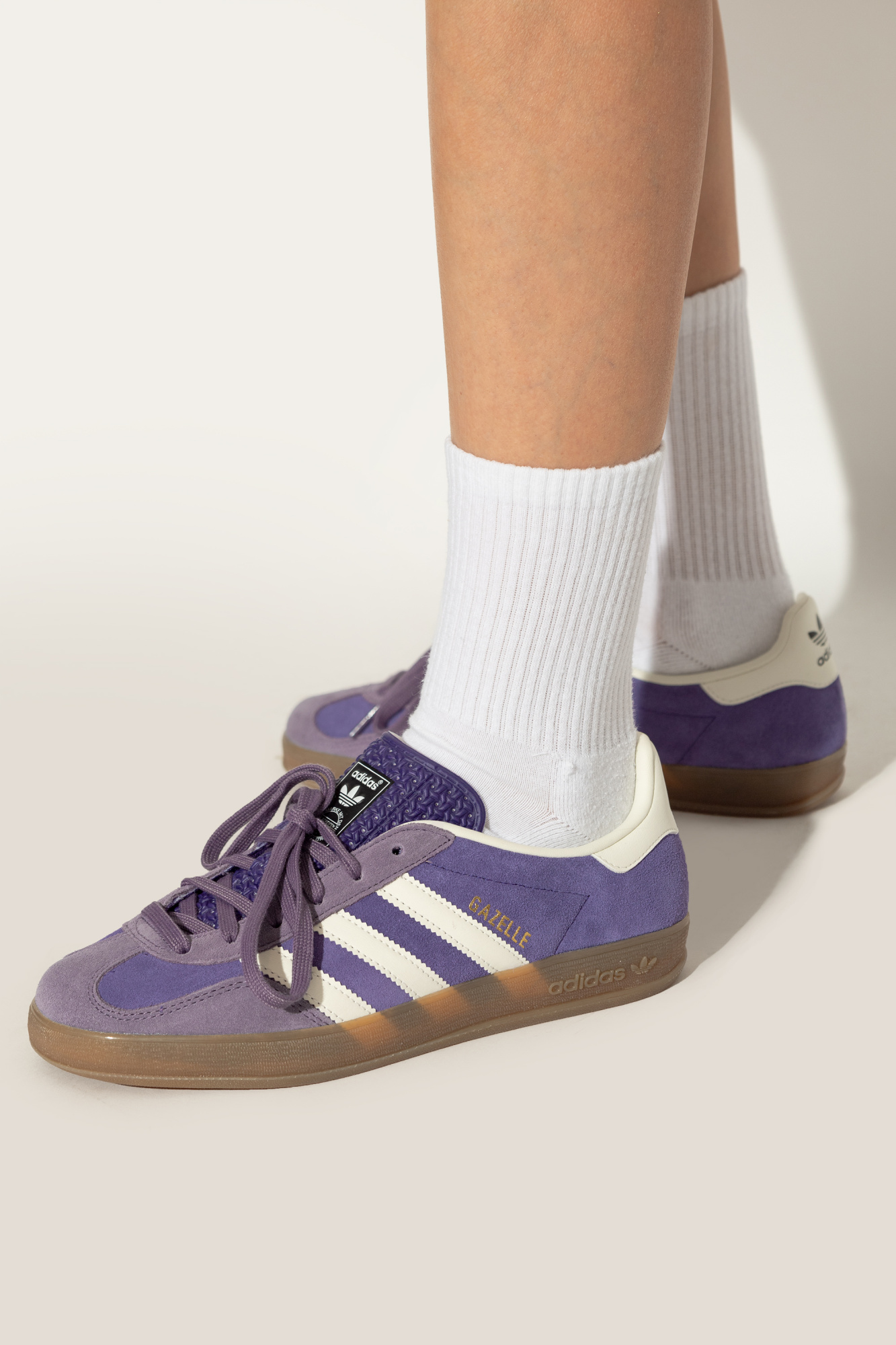 Purple suede adidas best sale